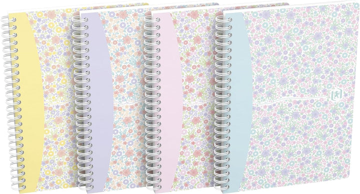 Oxford Hardcover Spiralbuch, 5er Pack, DIN A5, liniert, 3 Designs sortiert, liniert