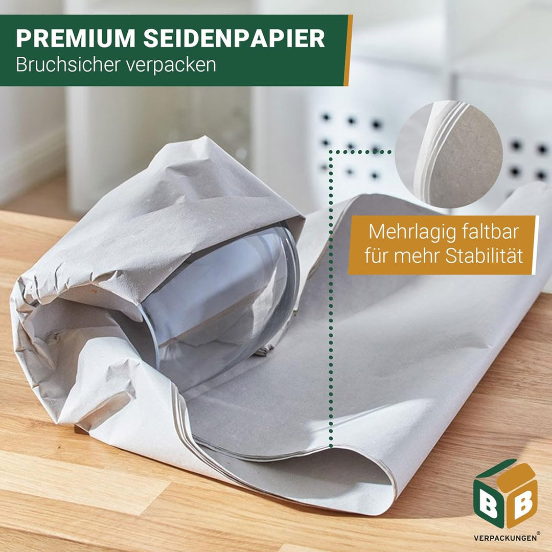 BB-Verpackungen 25 kg Packseide 50 x 75 cm (Industriequalität, 35 g/m² Grammatur) - Sets zwischen 10