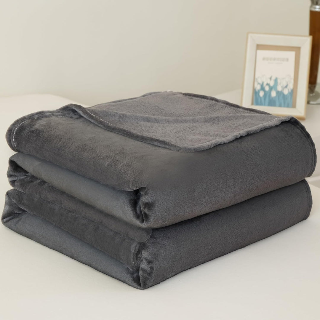 Kuscheldecke Flauschig Winter Warm Grau Dunkelgrau Fleecedecke Kuscheldecke 150x200 Weich Kuschelig