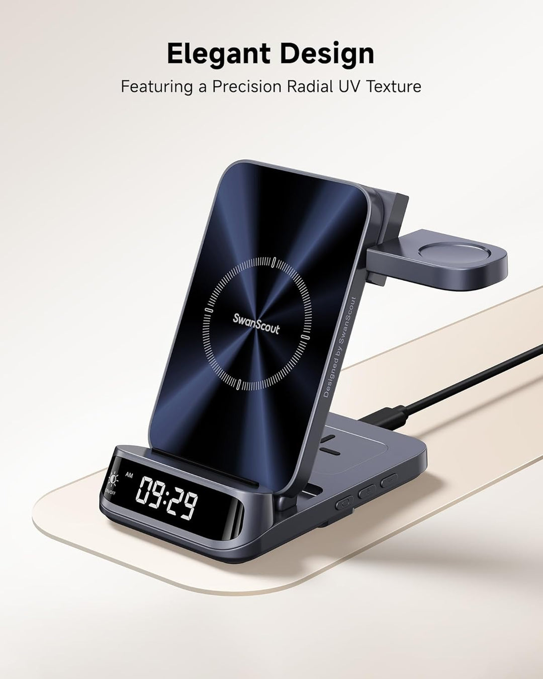 SwanScout Induktive Ladestation, Wireless Charger für Samsung Galaxy S25 Ultra/S25+/S25/Z Fold/Z Fli