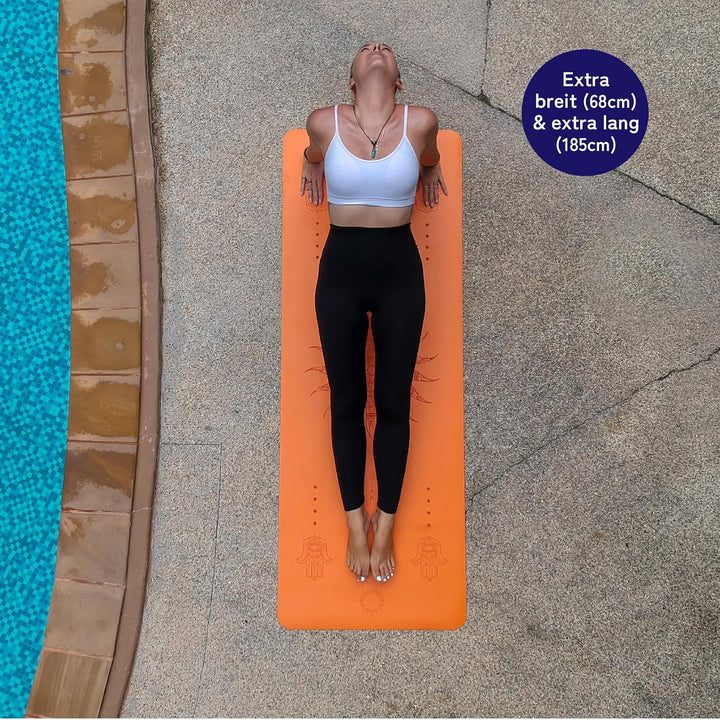 Premium Yogamatte rutschfest: Naturkautschuk rutschfest &amp; japanische professional grip Oberfläche |