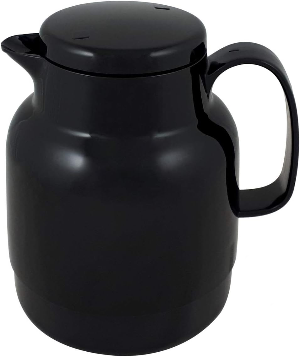 Helios Mondo Kunststoff-Isolierkanne, schwarz, 1,3 Liter 1,3 Liter Schwarz, 1,3 Liter Schwarz