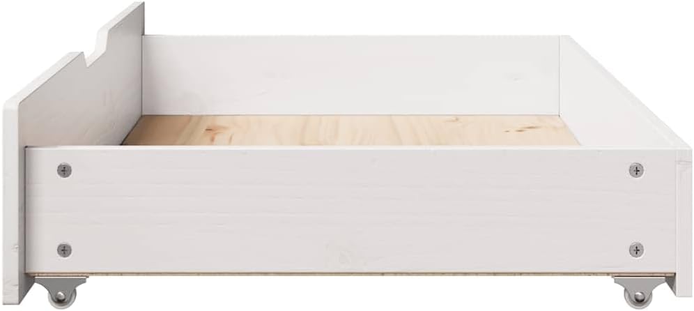 vidaXL Bettschubladen 2 Stk., Bettkasten Holz Aufbewahrung mit Rollen, Bett Schublade Bettauszug, Be