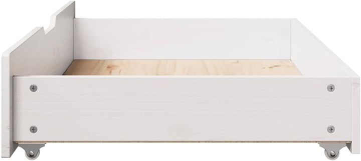vidaXL Bettschubladen 2 Stk., Bettkasten Holz Aufbewahrung mit Rollen, Bett Schublade Bettauszug, Be