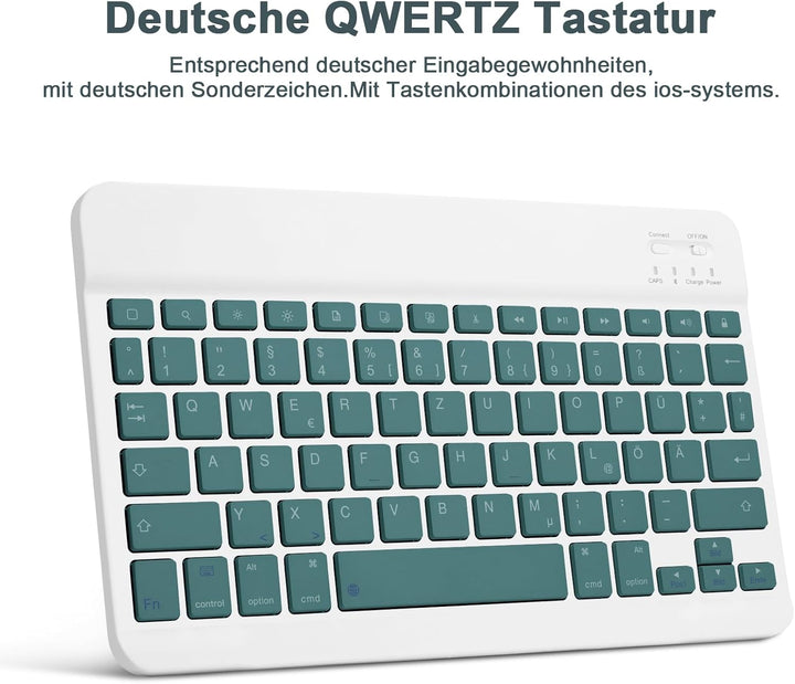 Bettdow für Samsung Galaxy Tab S10 Lite/S10 FE 10.9" 2025 Tastatur Hülle, Deutsch QWERTZ Layout Abne