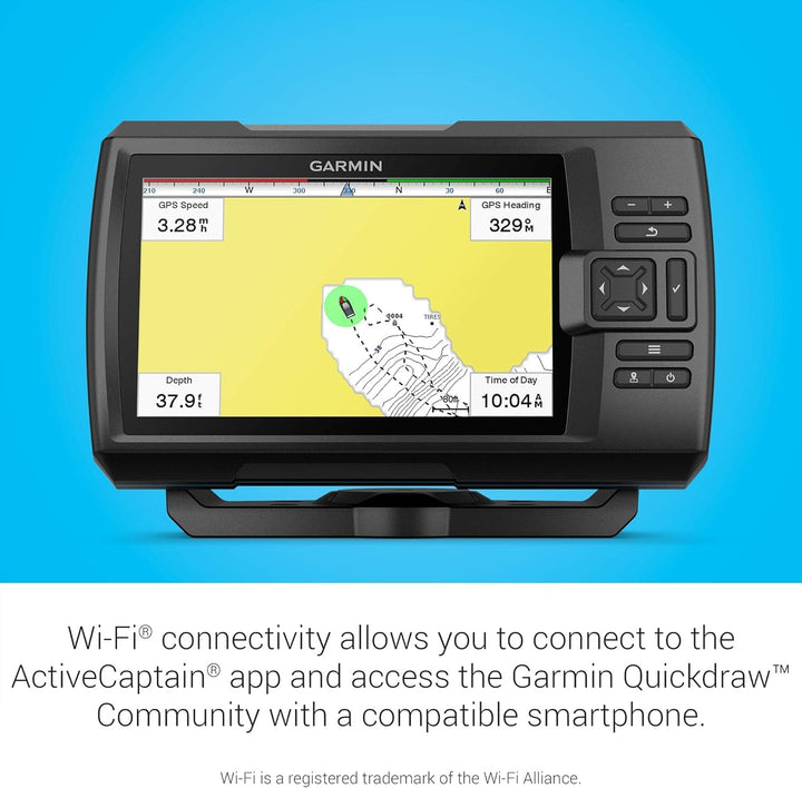 Garmin Striker Vivid 7cv, Easy-to-Use 7-inch Color Fishfinder and Sonar Transducer, Vivid Scanning S