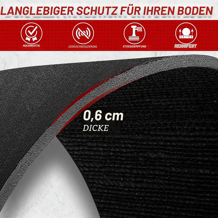 TechFit Bodenschutzmatte Fitness 173 x 61 x 0,6 cm, 173 x 61 x 0,6 cm