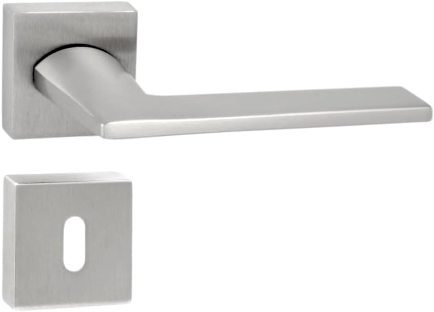 domino Türgriff DIANA-QR M6 BB-Buntbart Drückergarnitur für Zimmertüren Türdrücker-Set Rosetten-Garn