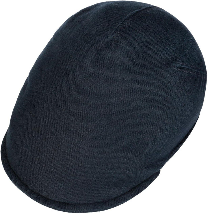 LIERYS Elegantes Design: Die melierte dunkelblaue Flatcap besticht durch ihre frische Ausstrahlung u