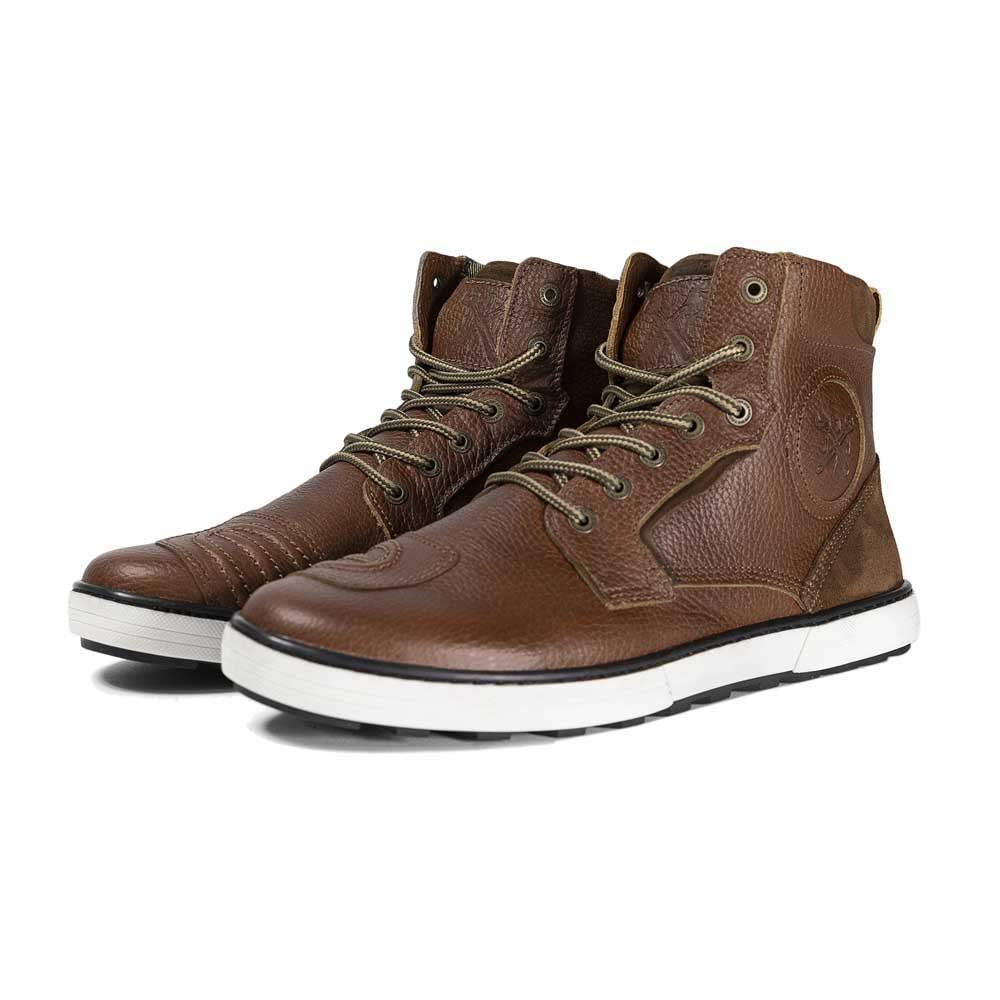 John Doe Motorradschuh Shifter | XTM | Threepoint Protection | Lederstiefel aus Rindsleder | Rutschf