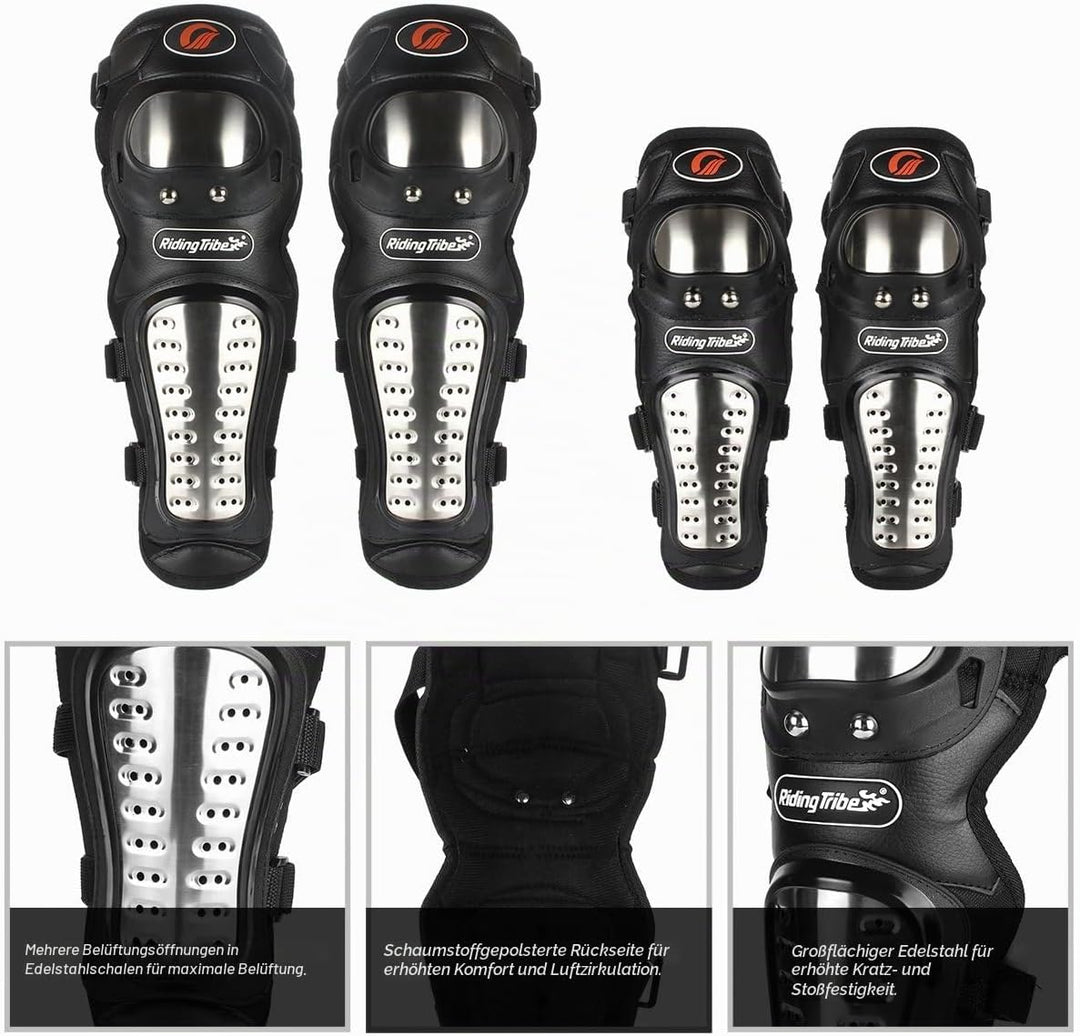 GES 4 STÜCKE Motorrad &amp; Fahrrad Erwachsene legierung Stahl ATV Motocross Ellenbogen Knie Schienbeins