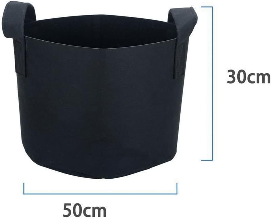 INTIRILIFE 5X Vlies Pflanzsack in 56 Liter - 15 Gallon - 50 x 30 cm – Pflanzen Übertopf aus Vliessto