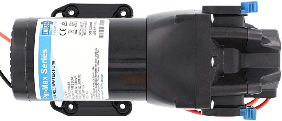 Jabsco Q402J-115S-3A, ParMax HD4-24V 4GPM 40PSI, robuste Süsswasser-Förderpumpe, schwarz