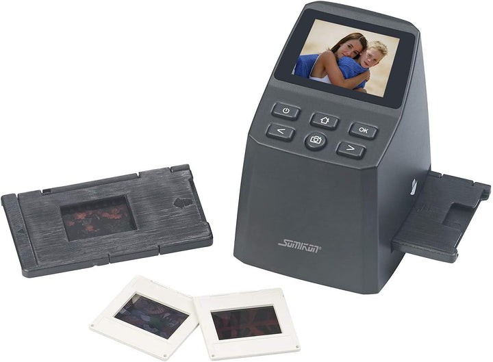 Somikon Diaprojektor: Stand-Alone-Dia- & Negativ-Scanner mit 2,4" / 6,1 cm Display, 14,6 MP (Dia Dig