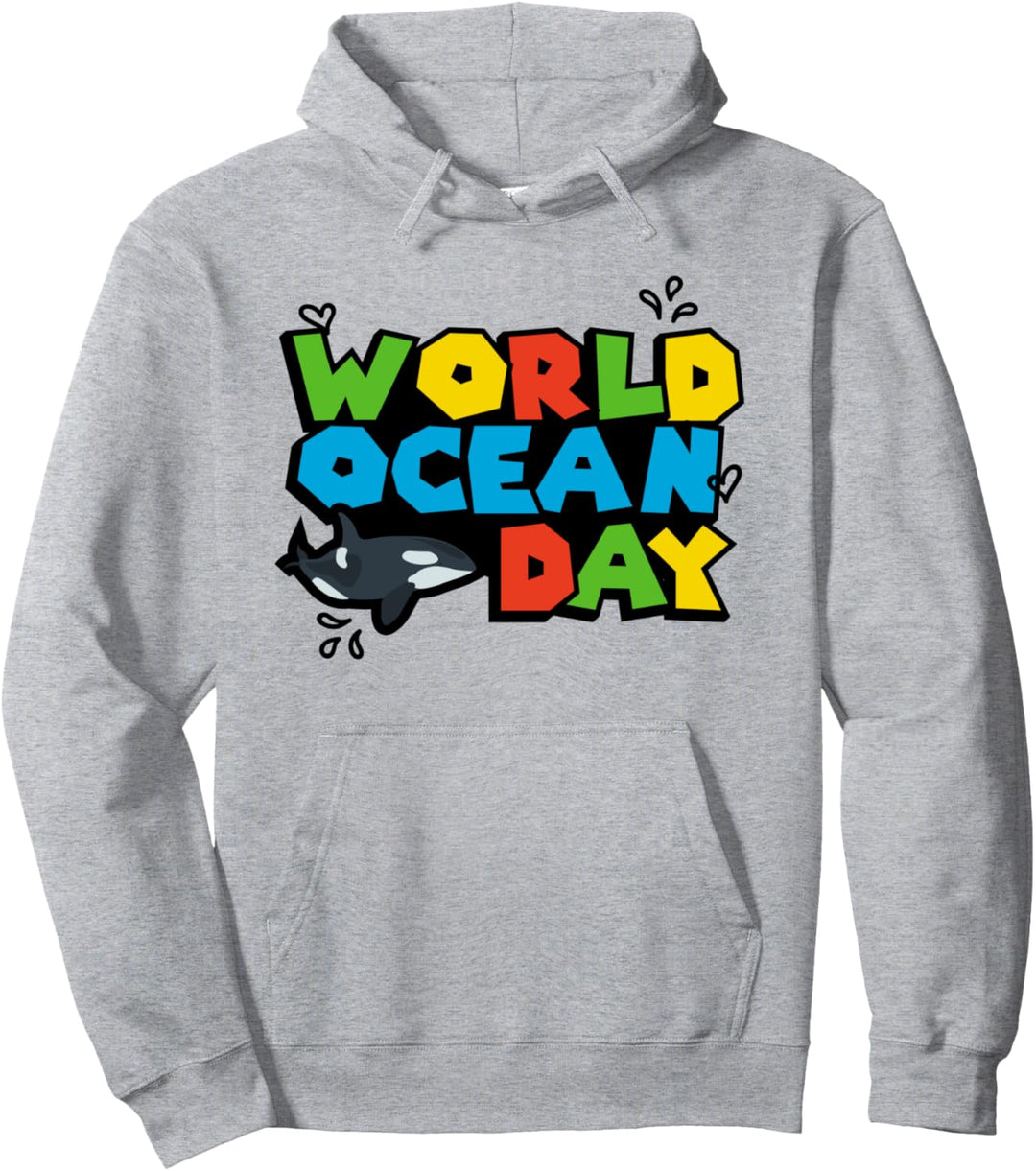 No Planet B Weltplanet Ozeantag Orca Splash Design Pullover Hoodie
