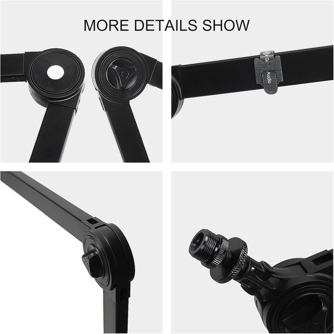 Mikrofonarmständer Verstellbarer Mikrofon-Tischhalter mit Tischklemme Professioneller Mikrofonarmstä