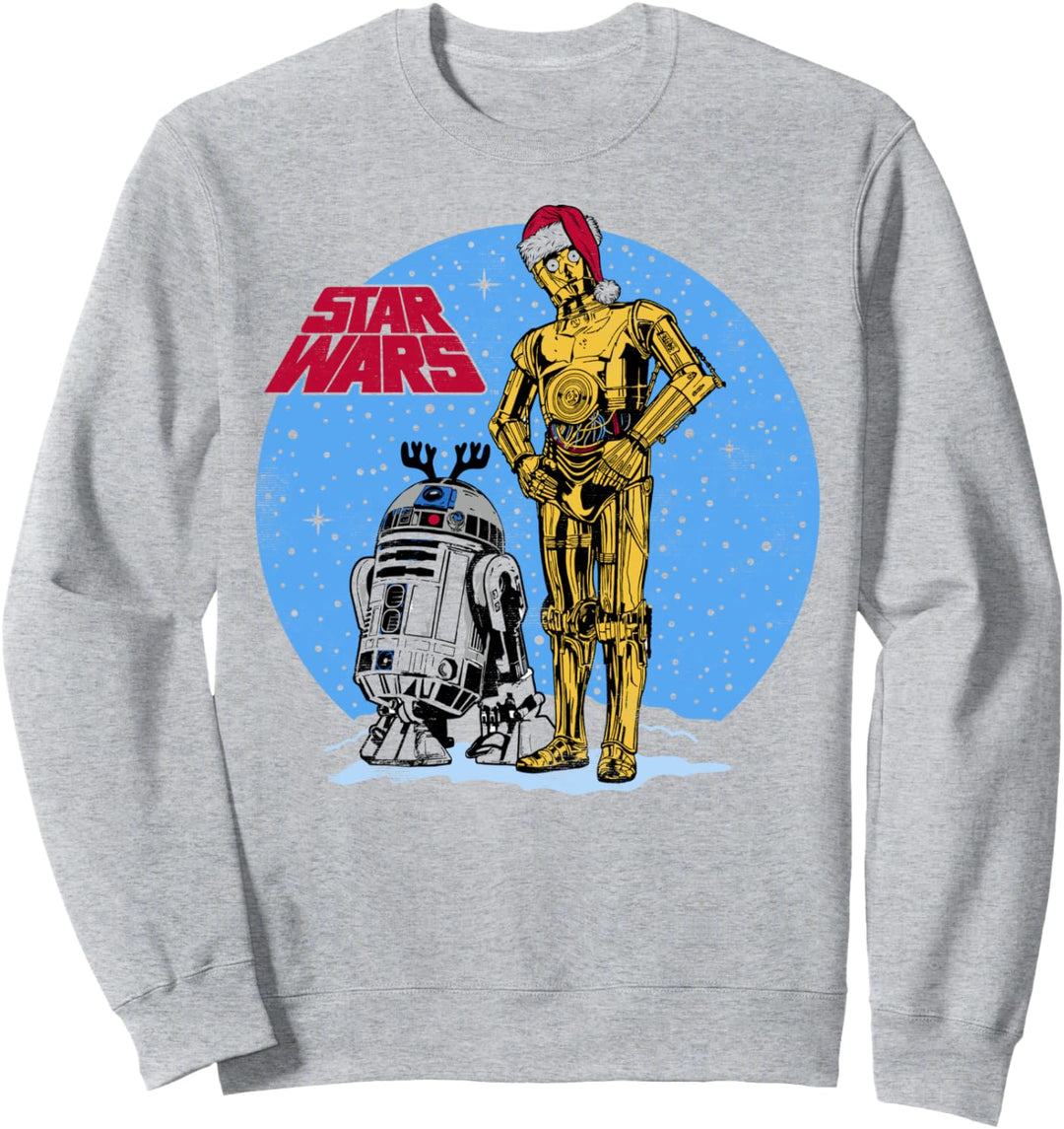 Star Wars R2-D2 & C-3PO Snowy Christmas Portrait Sweatshirt