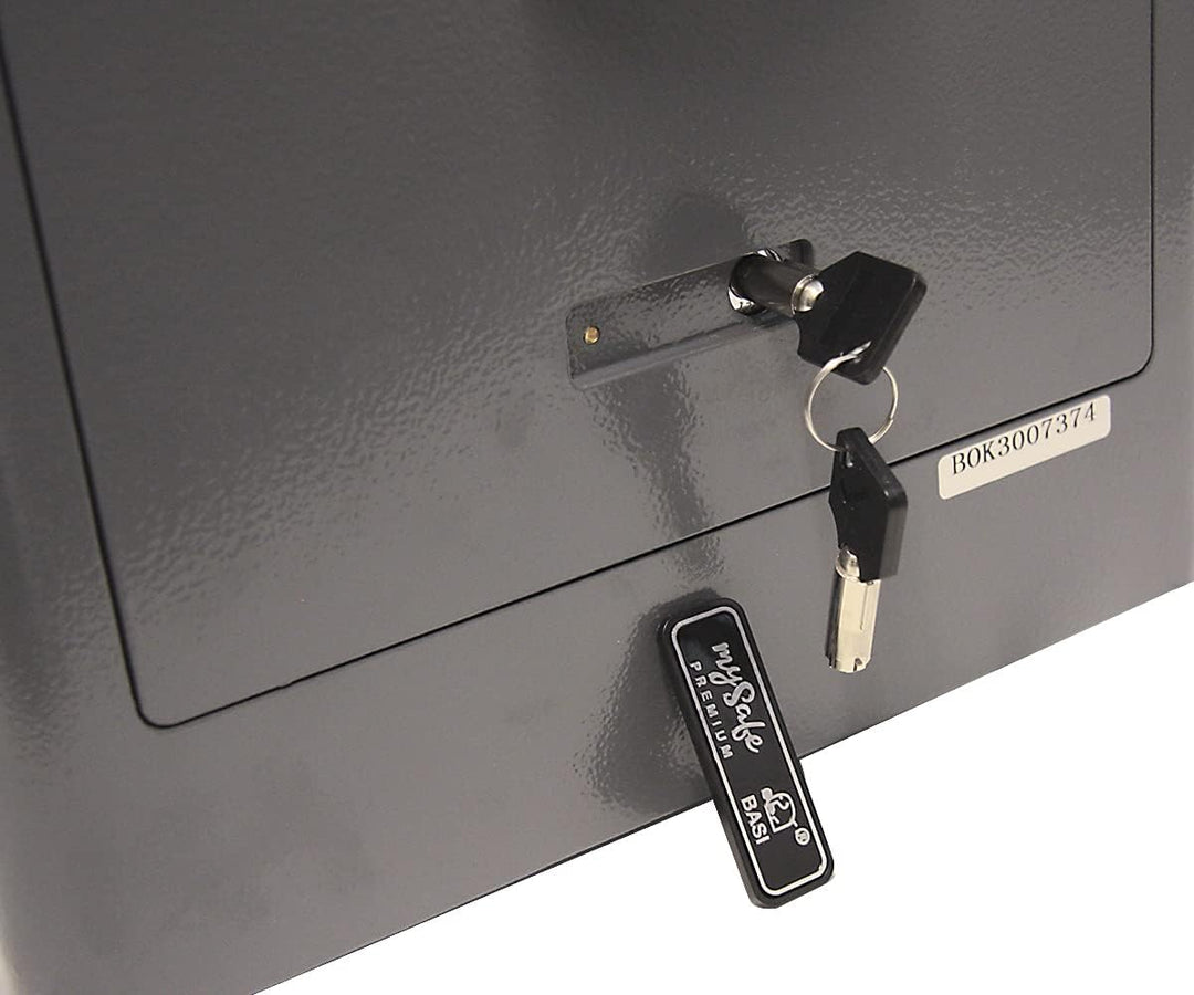 mySafe Premium 350 | elektronischer Schrank-Tresor | Zahlencode & Fingerscan | modernes Design | hoh