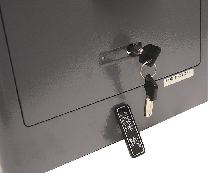 mySafe Premium 350 | elektronischer Schrank-Tresor | Zahlencode & Fingerscan | modernes Design | hoh