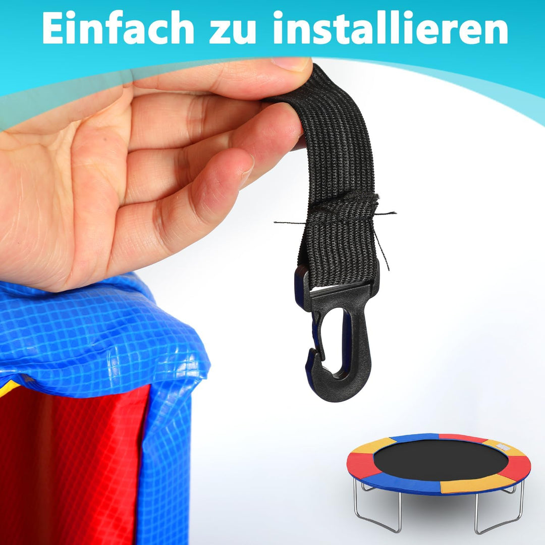 Ansobea Trampolin Gartentrampolin Randabdeckung,UV-beständig reissfest Federabdeckung, Trampolin Ran