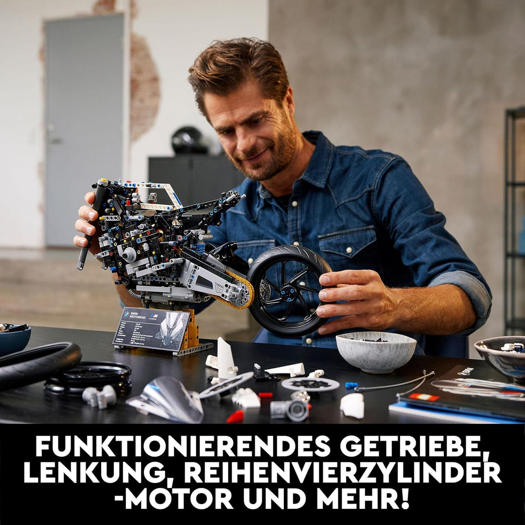 LEGO 42130 Technic BMW M 1000 RR Motorrad Modell für Erwachsene, Modellbausatz, Set als Geschenk zum