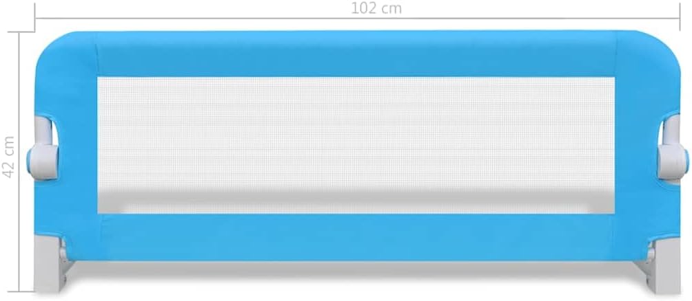 vidaXL 2x Bettschutzgitter Blau 102cm Bettgitter Kinderbettgitter Kinderbett 102 x 42 cm Blau, 102 x