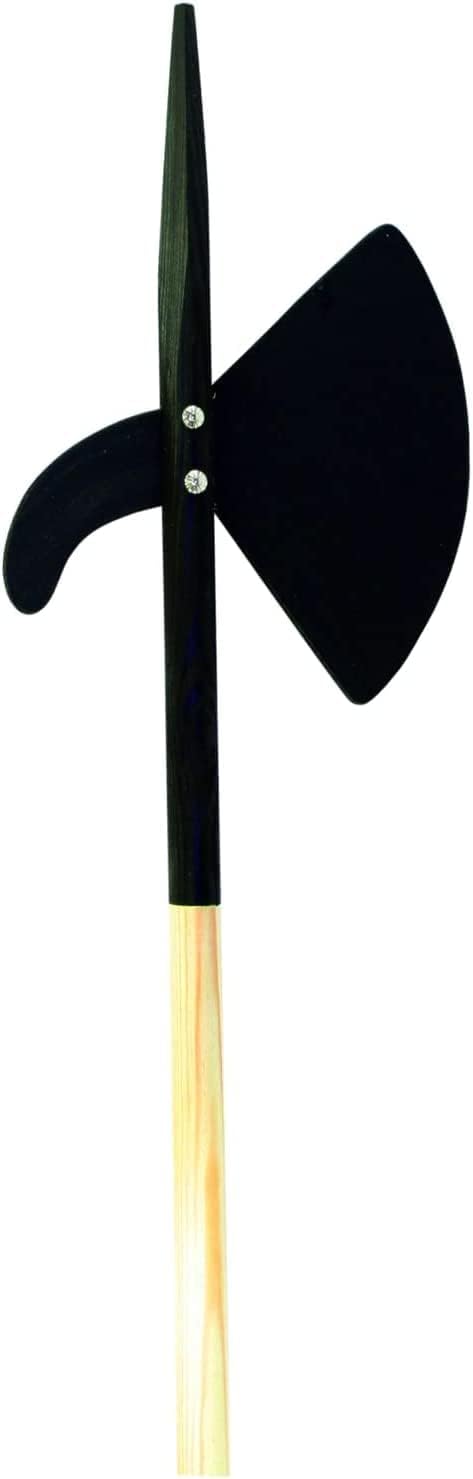 BestSaller 1022 Ritter Hellebarde aus Holz, 119cm lang, schwarz/Natur (2 Stück) Mehrfarbig 2 Stück,