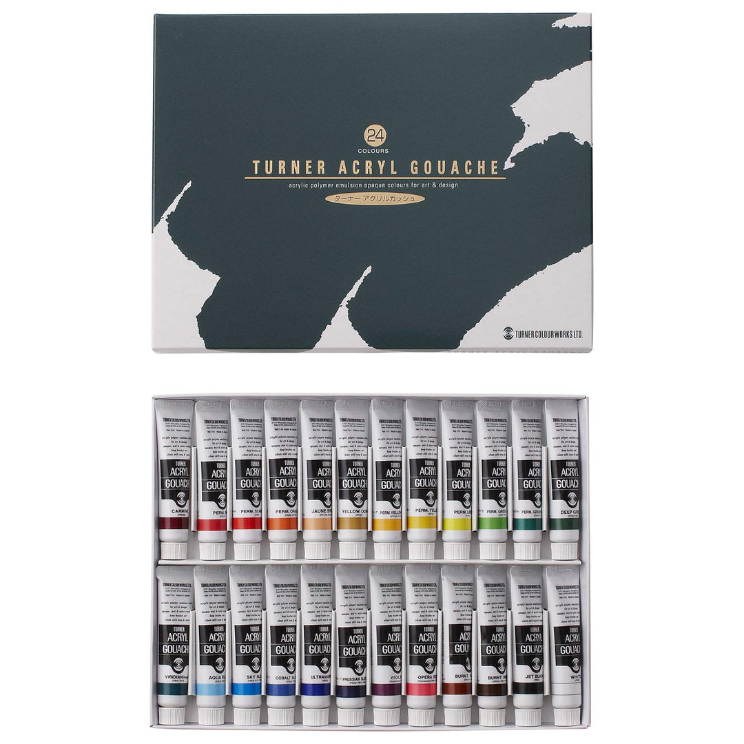 Turner color Turner acrylic gouache 24 colors set school (japan import) by 24 Farben Einzelstück, 24