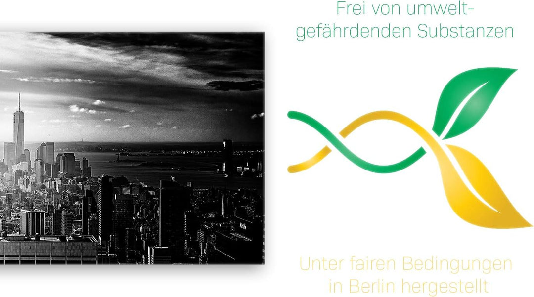 ge Bildet Bild auf Leinwand | Empire State Building in New York - Schwarz Weiss D in 100x40 cm als P