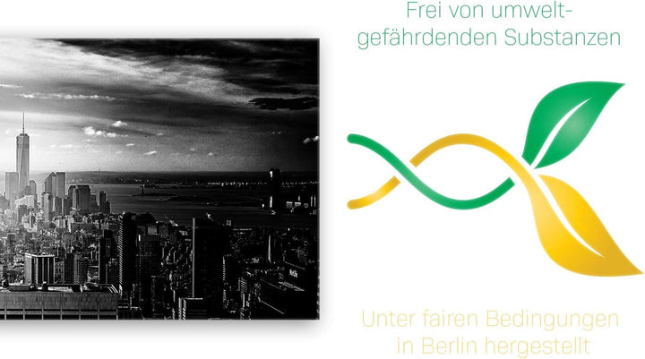 ge Bildet Bild auf Leinwand | Empire State Building in New York - Schwarz Weiss D in 100x40 cm als P