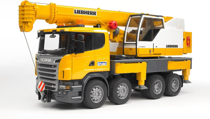 bruder Scania R-Serie Liebherr Kran - LKW m. Light/Sound