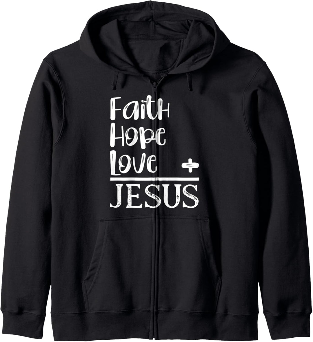 Christian Faith Hope Love Equals Jesus Geschenk Bibel Spruch Kapuzenjacke