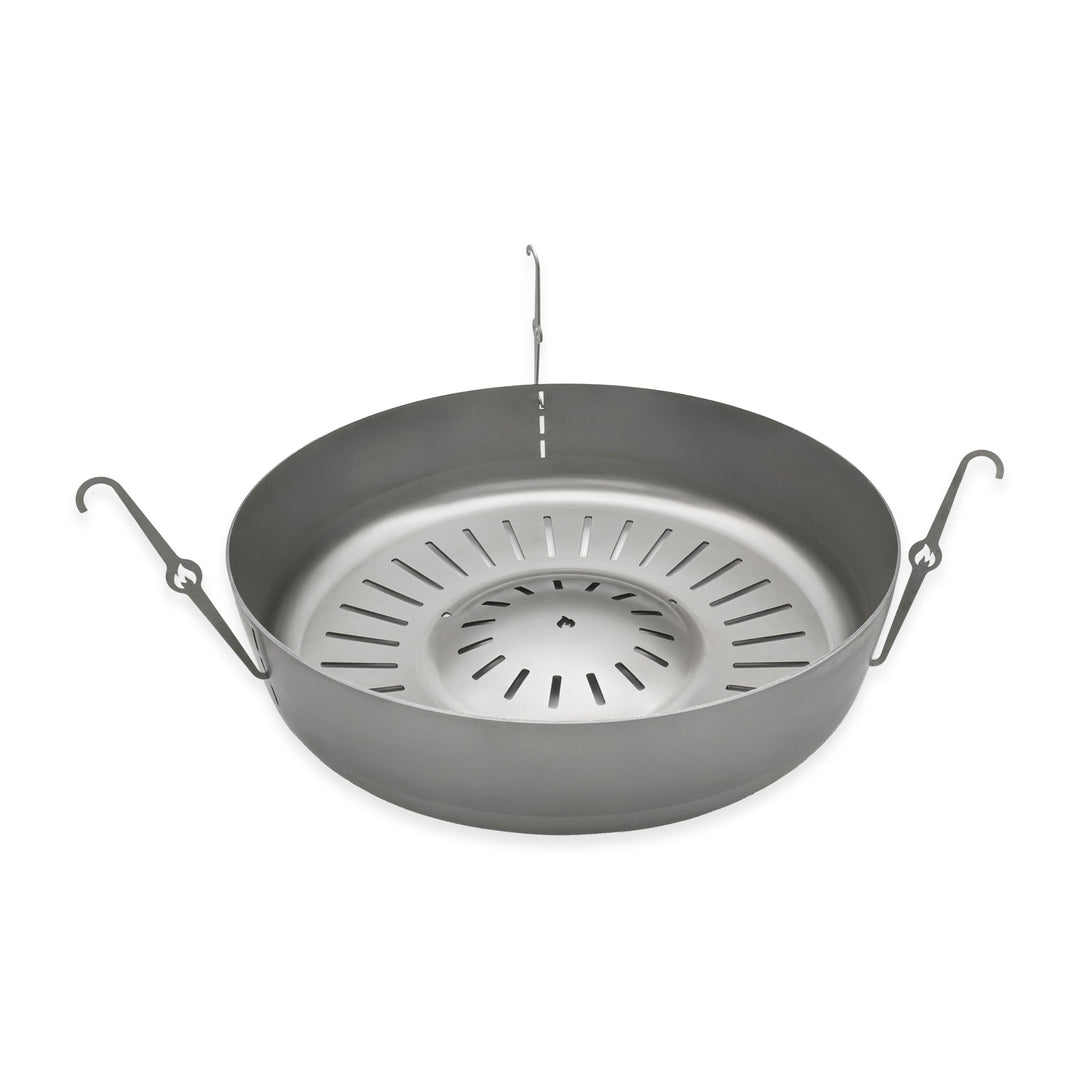 Grillrost.com Das Original Feuerbox aus massivem Stahl mit Edelstahl Haken zum Einhängen - passend f