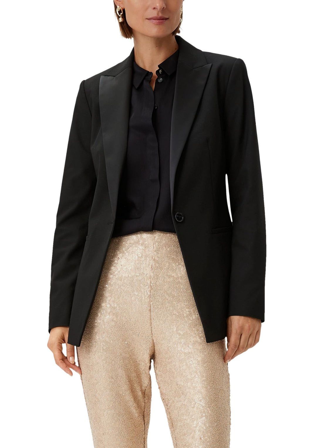 comma Taillierter Blazer 32 Schwarz, 32 Schwarz