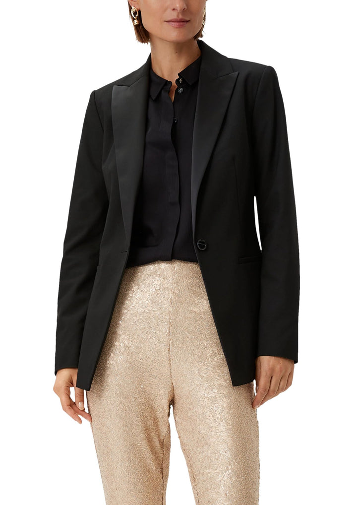 comma Taillierter Blazer 32 Schwarz, 32 Schwarz