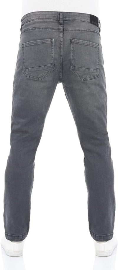 riverso Herren Jeans Hose RIVChris Straight Fit Jeanshose Baumwolle Denim Stretch Schwarz Blau Grau
