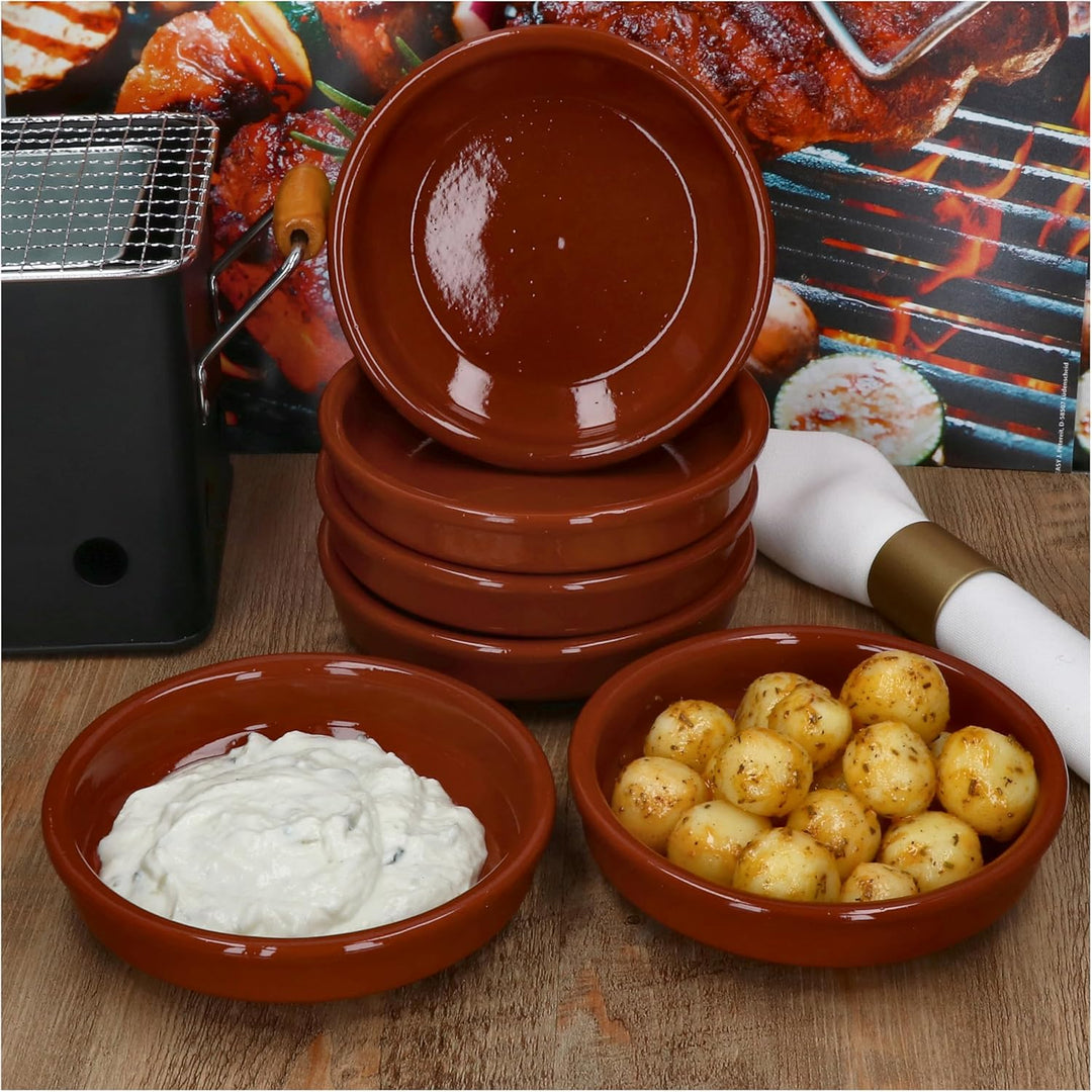 MamboCat Cazuela Schale Bruno Tonware I 6er Set I Ø 16 cm I Grösse M I Mediterran I Glasiert I Unika