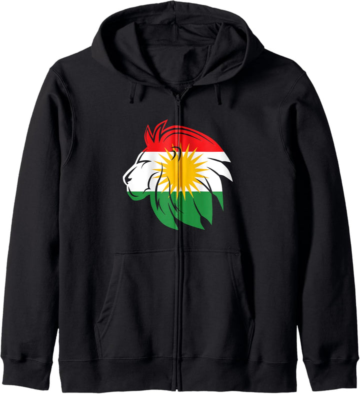 Kurdistan Flagge Löwe Kurden Kurde Kurdisch Kapuzenjacke