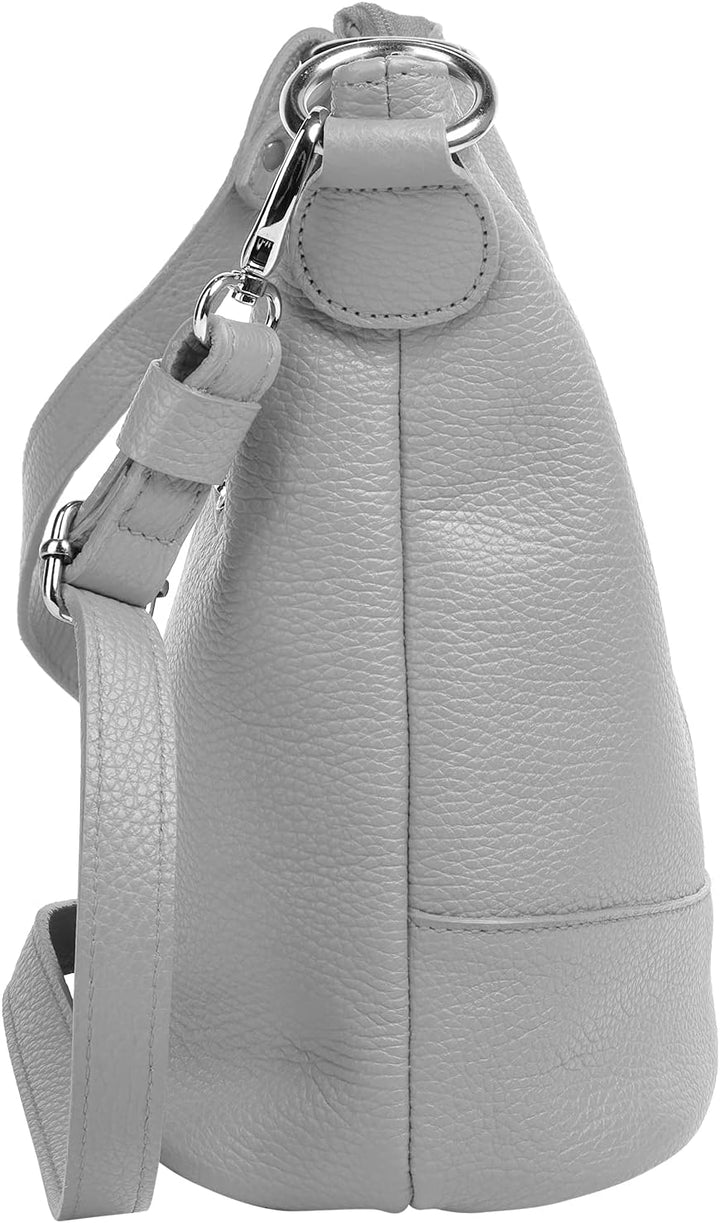 Umhängetasche Echt Leder Damen Made in Italy, Handtasche, Schultertasche, Crossbody Bag aus Leder 02