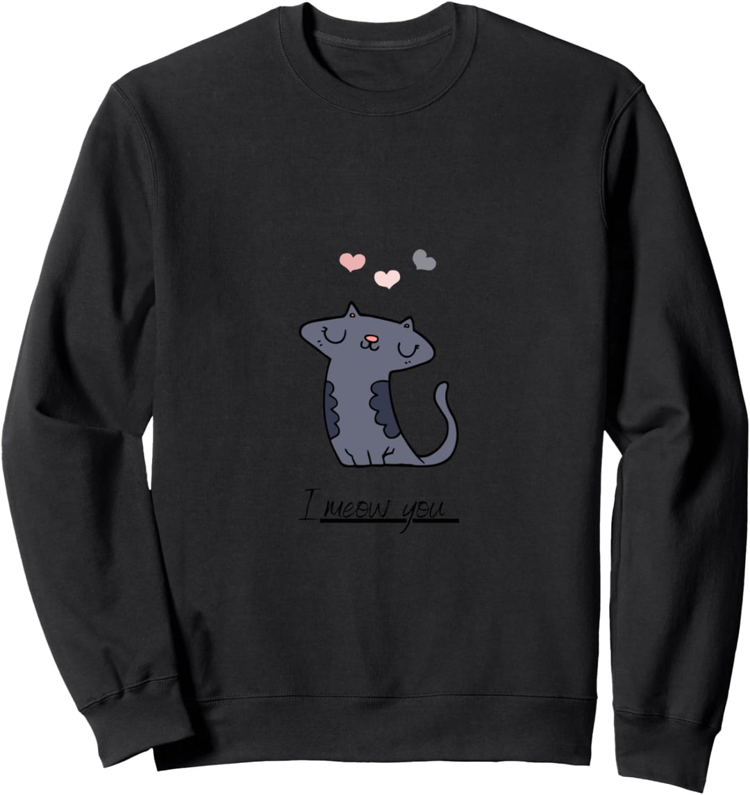 Sweatshirt Katze "I meow you" Sweatshirt