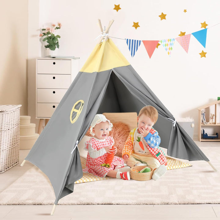 Tipi Zelt für Kinder Kindertipi Spielzelt Faltbares Spielhaus für drinnen oder draussen Für viel Spa