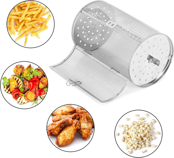 Stillstern Edelstahl Grillkorb für Minibackofen Bratenkorb - 14cm Ø