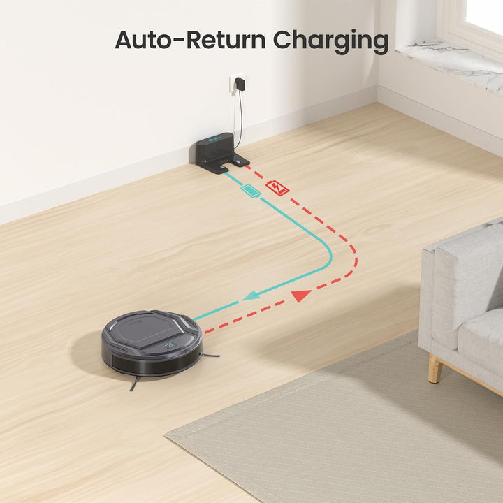Lefant Saugroboter, Superschlank WLAN Roboterstaubsauger, Kompatibel mit Alexa Sprachsteuerung, Stau