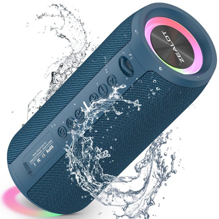 ZEALOT Bluetooth Lautsprecher mit Licht,Musikbox Tragbarer Blueooth Box,40W kraftvoller Stereo,Dual
