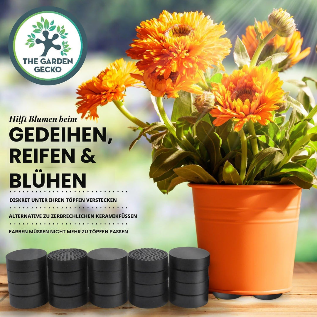 The Garden Gecko Unsichtbare Blumentopf-Füsse für Pflanzen, Blumen und. Hochwertig, Gummi-Abstandsha