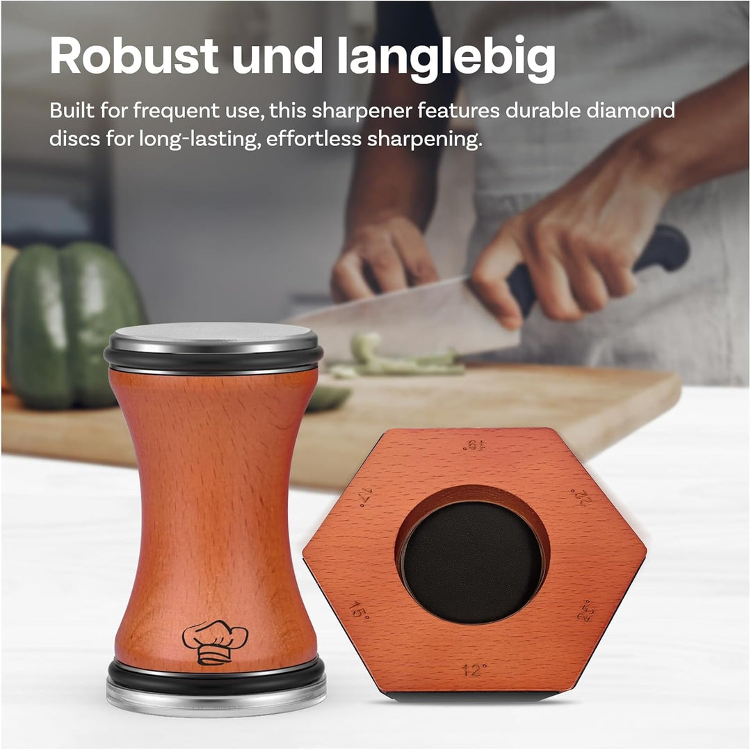 Rollschleifer Messerschärfer von MMOBIEL – 6 Magnetische Schleifwinkeln (12°, 15°, 17°, 19°, 22°, 25