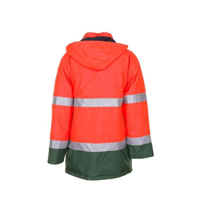 Planam Grösse S Herren Warn-/Wetterschutz Parka 2-farbig orange grün Modell 2058 S Orange, Grün, S O