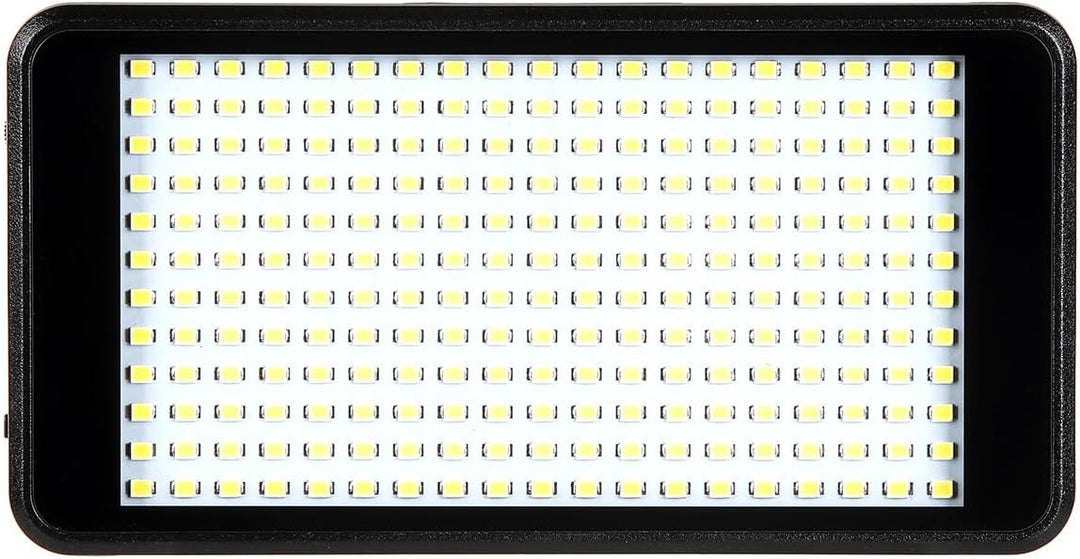 ayex Extraflache dimmbare Videoleuchte mit 228 LEDs und Power Bank Funktion mit Diffusoren und Neige