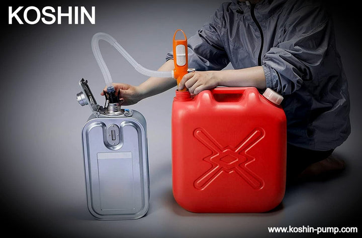Koshin Japan EP-305BC Batteriepumpe für Kanister mit Fall, Summer &amp; automatischer Stopp, 12 L/min, f