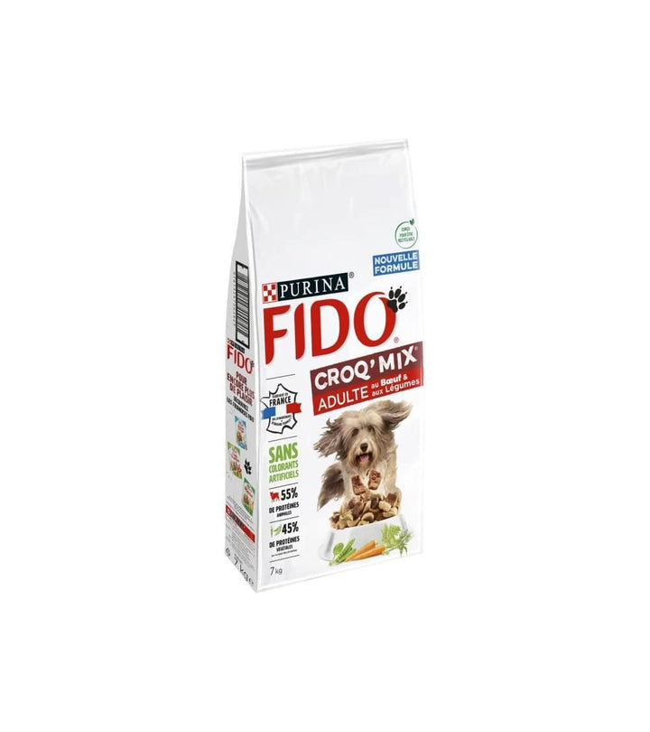 Fido Croq Mix: Rind, Gemüse, 7 kg, Trockenfutter für ausgewachsene Hunde